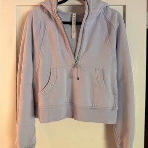 Lululemon Light Lavender Half-Zip Scuba Hooded Sweatshirt